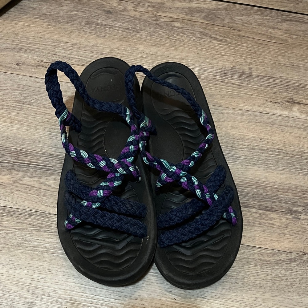 MEGNYA Women's Sandals - Navy and Multicolor